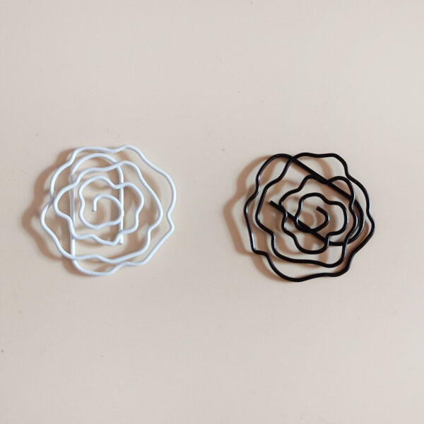 Rose Shaped Metal Paperclips