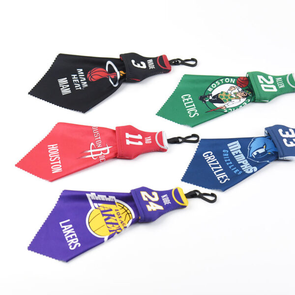 Basketball-themed Eyeglasses Cloth w/Pouch