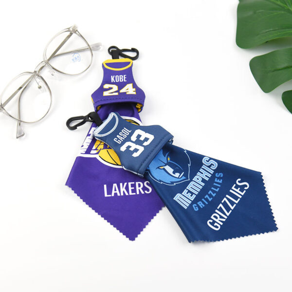 Basketball-themed Eyeglasses Cloth w/Pouch