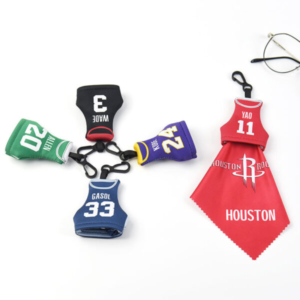 Basketball-themed Eyeglasses Cloth w/Pouch