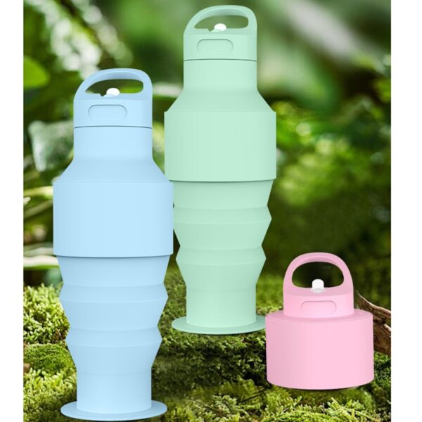 Silicone Creative Folding Water Bottle 18OZ