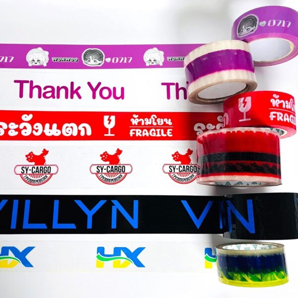 Transparent Tape with Colorful Logo