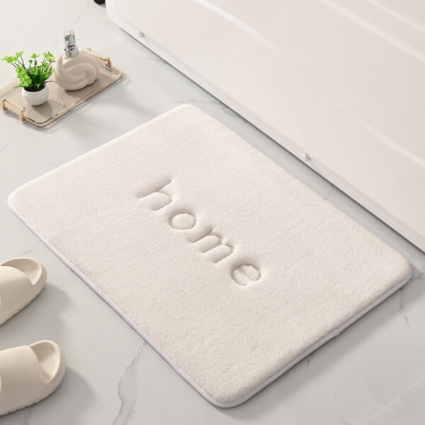 Plush Thickened Door Mat Embroidered Logo