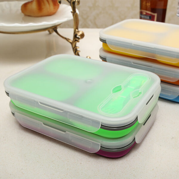 Collapsible Food-Grade Silicone Lunch Box