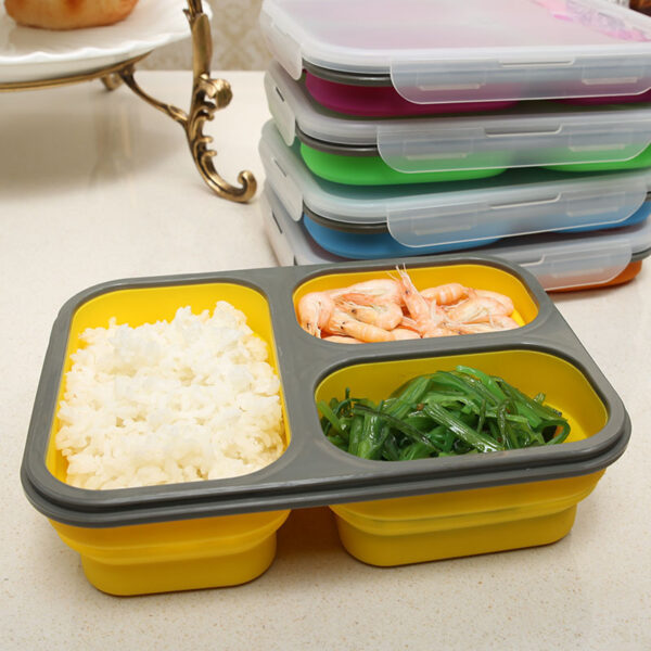 Collapsible Food-Grade Silicone Lunch Box - Image 3