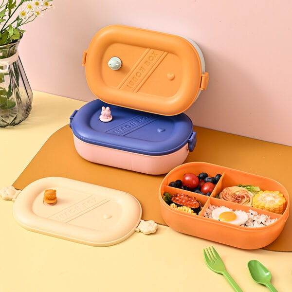 Custom Plastic 4-Compartment Lunch Box