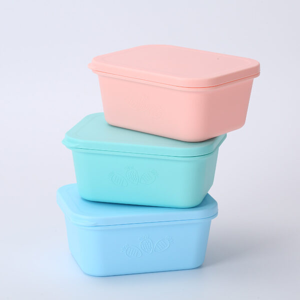 Custom Silicone Fruit Bento Box Lunch Box with Scale