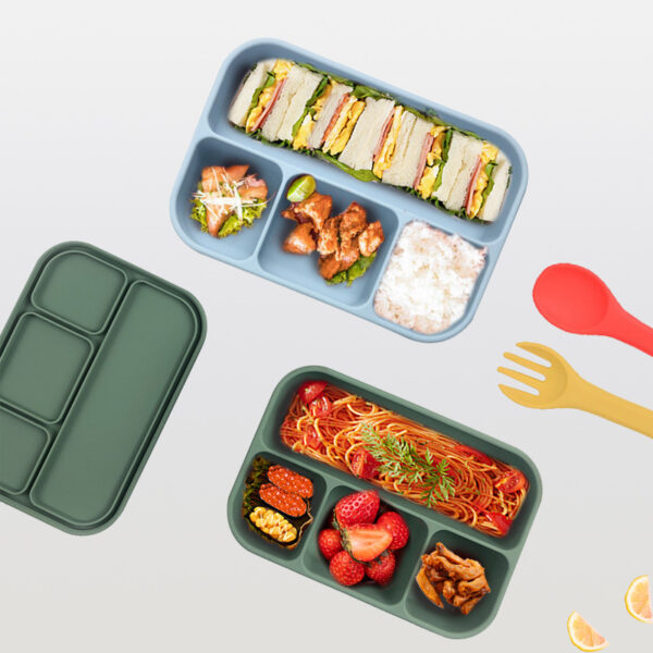 Custom 4-Compartment Lunch Box Food Meal Prep Container