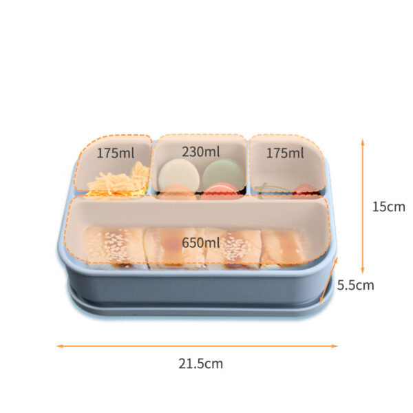 Custom 4-Compartment Lunch Box Food Meal Prep Container