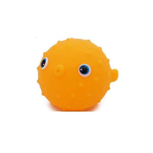 PVC Orange Sea Urchin Shaped Bath Toys