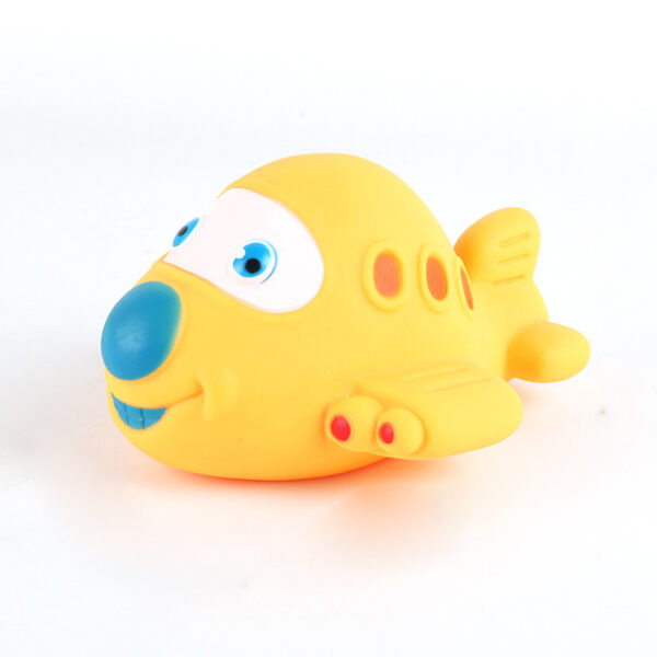 PVC Yellow Aircraft Shaped Bath Toys