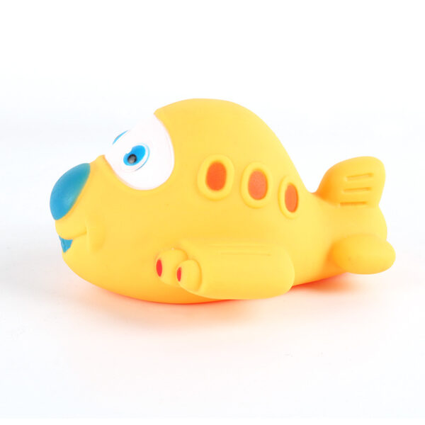 PVC Yellow Aircraft Shaped Bath Toys