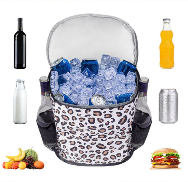 Large Capacity Leopard-print Duffel Bag Portable Cooler Bag