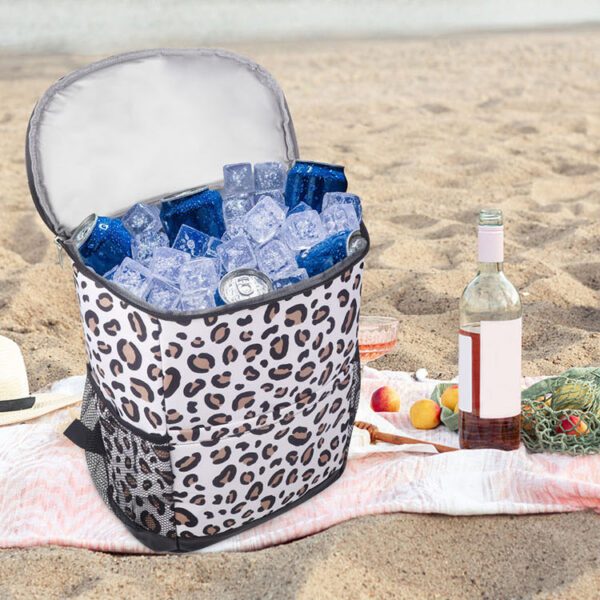 Large Capacity Leopard-print Duffel Bag Portable Cooler Bag