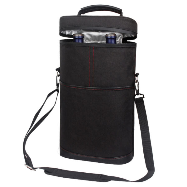 Wine Bottle Travel Cooler 2-Bottle Insulated Tote Bag