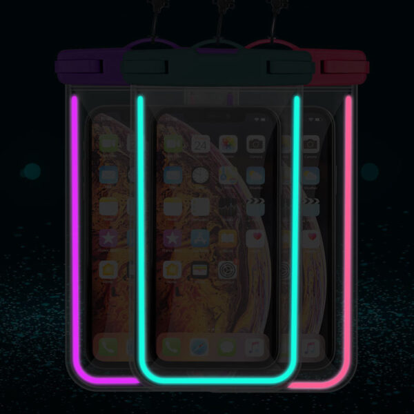 Fluorescent Clear PVC Cell Phone Pouch