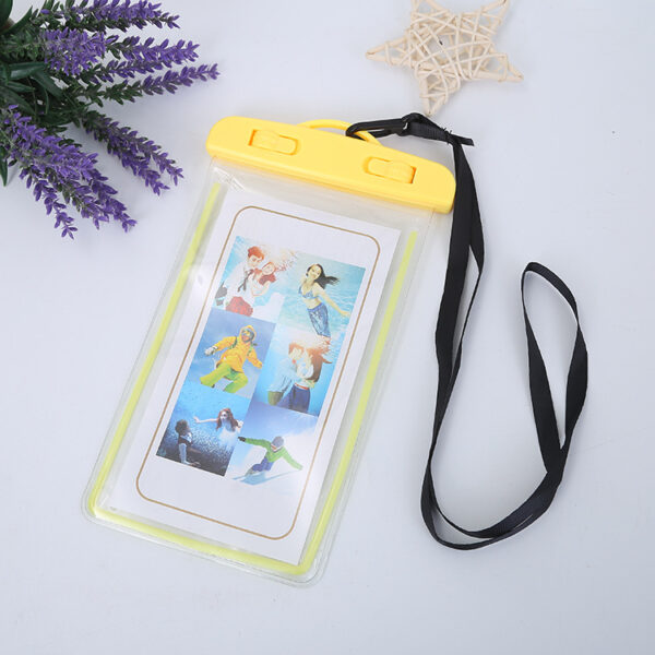 Custom Fluorescent Clear PVC Cell Phone Pouch