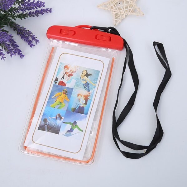 Custom Fluorescent Clear PVC Cell Phone Pouch