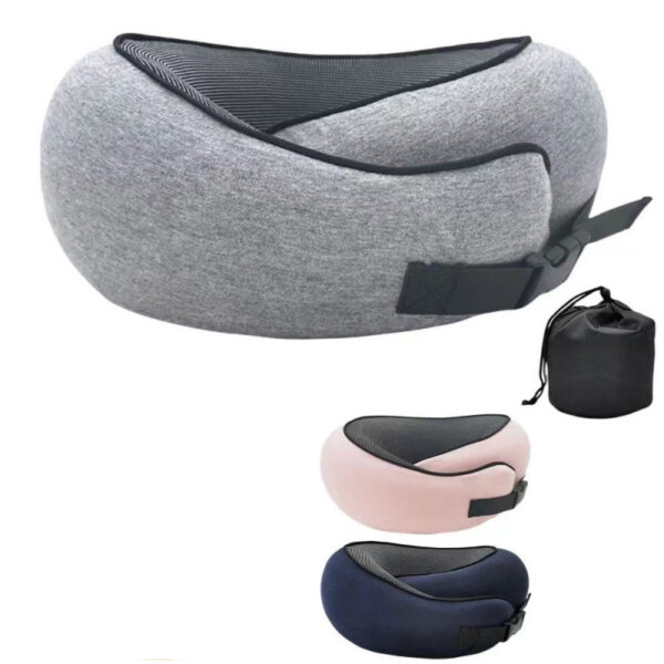 Memory Foam Travel Pillow with Storage Pouch