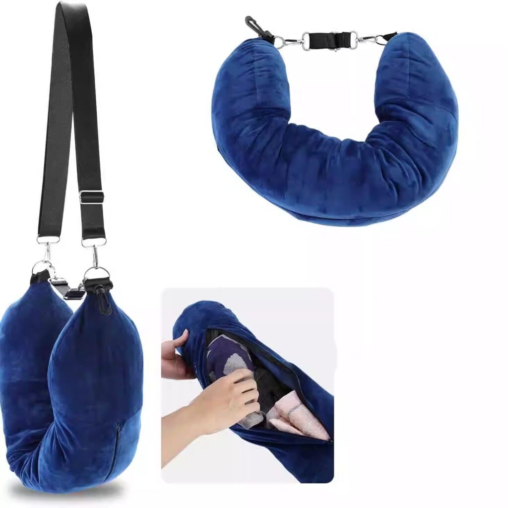 Multi-functional Travel Stuffable Neck Pillow Storage Bag