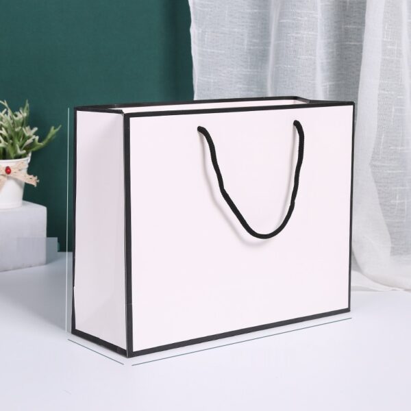 Customized White Card Gift Paper Bags - Image 5