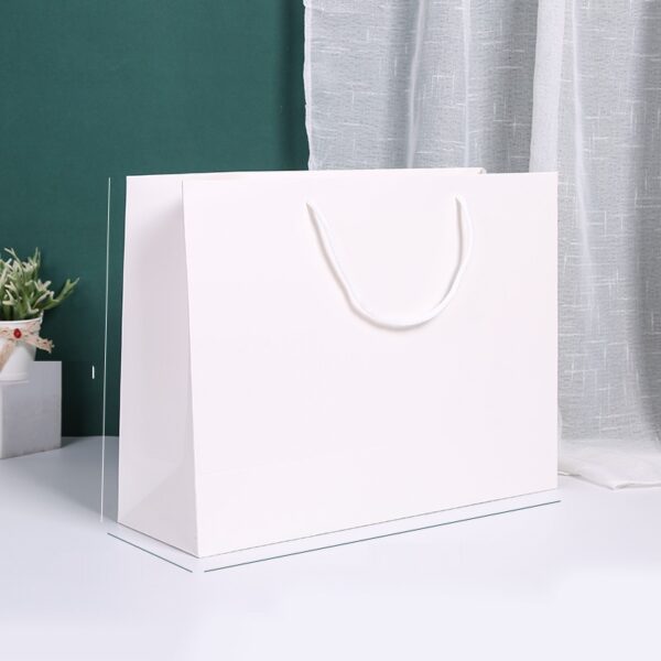 Customized White Card Gift Paper Bags - Image 4