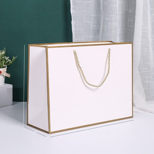 Customized White Card Gift Paper Bags - Image 3