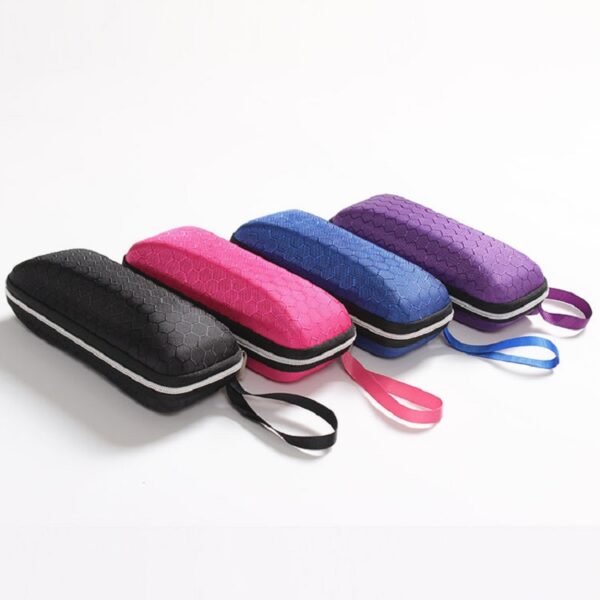 Honeycomb Surface Zipper Sunglasses Case