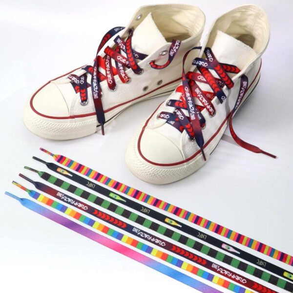 Innovative Color Flat Thermal Transfer Shoelaces