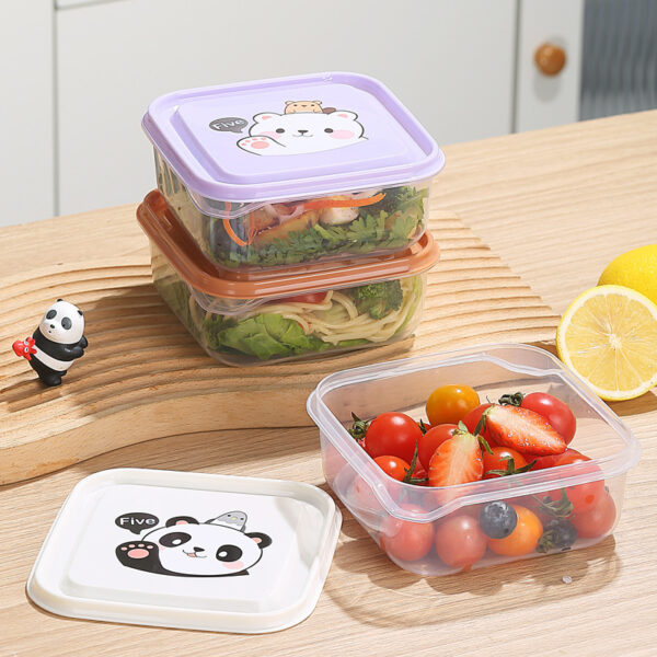 Simple Flip Lid Compartment Micorwaveable Lunch Box Set