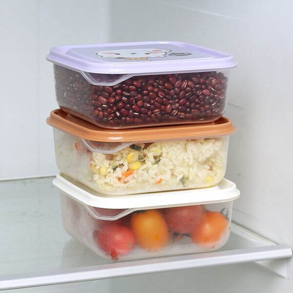 Simple Flip Lid Compartment Micorwaveable Lunch Box Set