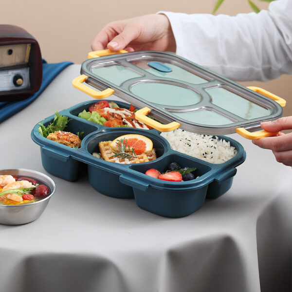 Portable Plastic Five Compertments Lunch Box