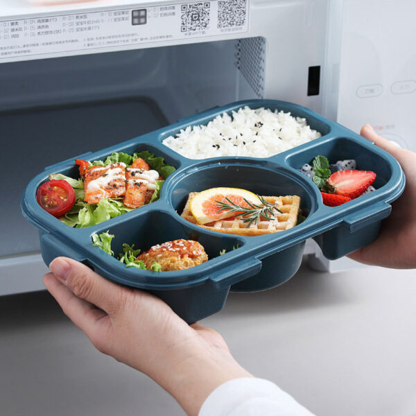 Portable Plastic Five Compertments Lunch Box