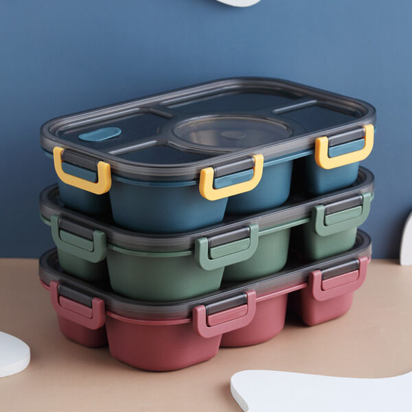 Portable Plastic Five Compertments Lunch Box