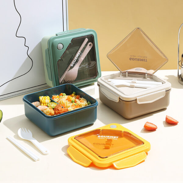 Simple Compartments Microwaveable Lunch Box