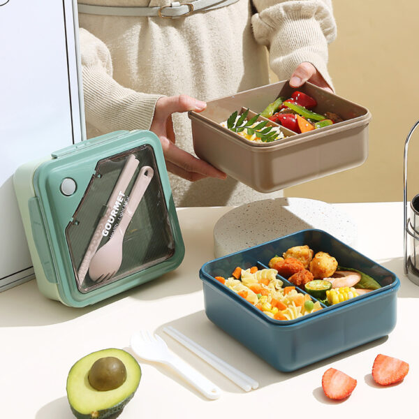 Simple Compartments Microwaveable Lunch Box