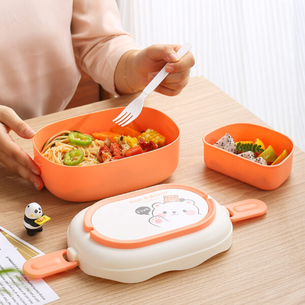 Double Layer Plastic Microwaveable Lunch Box