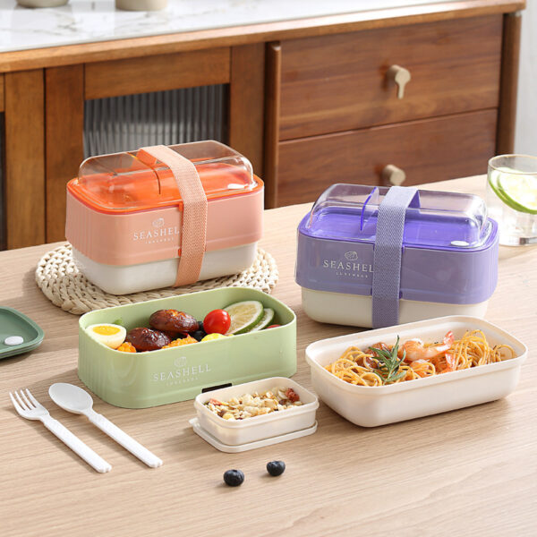 Simple Doyble Layer Collapsible Microwaveable Lunch Box