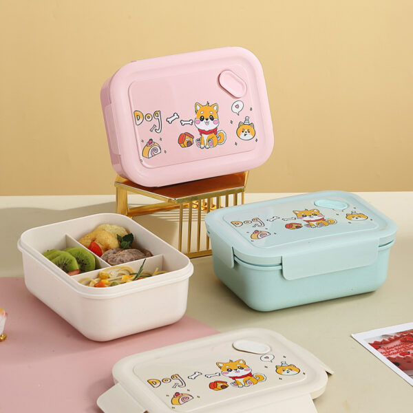 Custom Cartoon Compartment Plastic Lunch Box