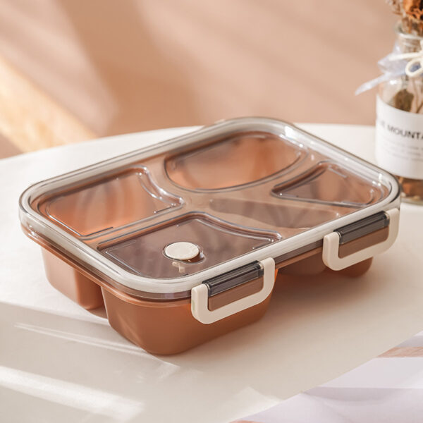 Simple Four Compartments Micorwaveable Lunch Box