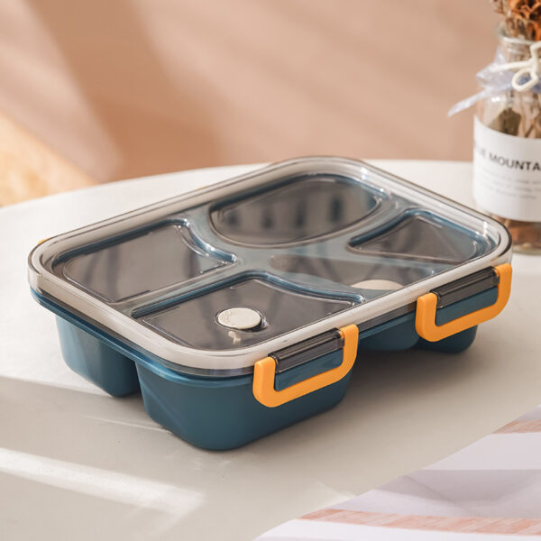 Simple Four Compartments Micorwaveable Lunch Box