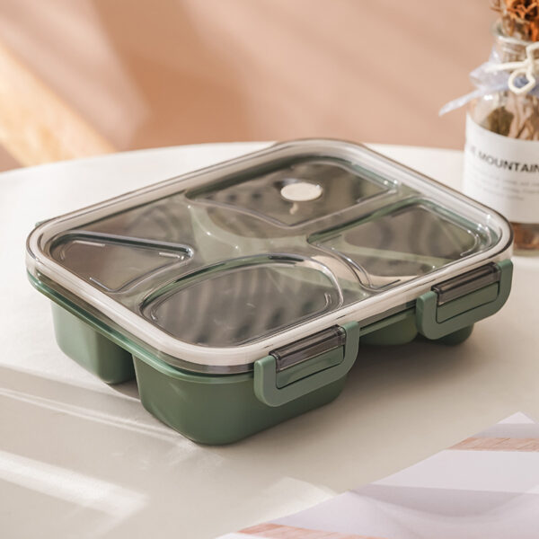 Simple Four Compartments Micorwaveable Lunch Box