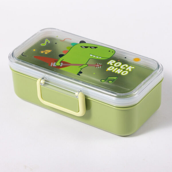 Simple Cartoon Microwaveable Compartments Plastic Lunch Box