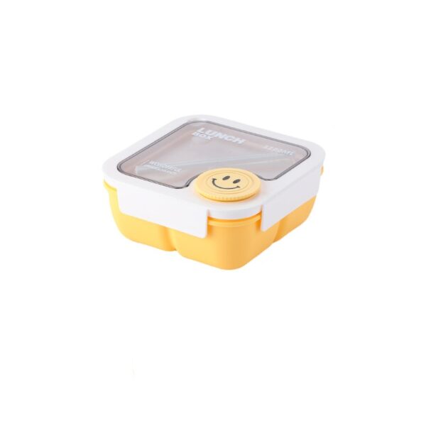 Square Smiling Pattern Compartment Lunch Box