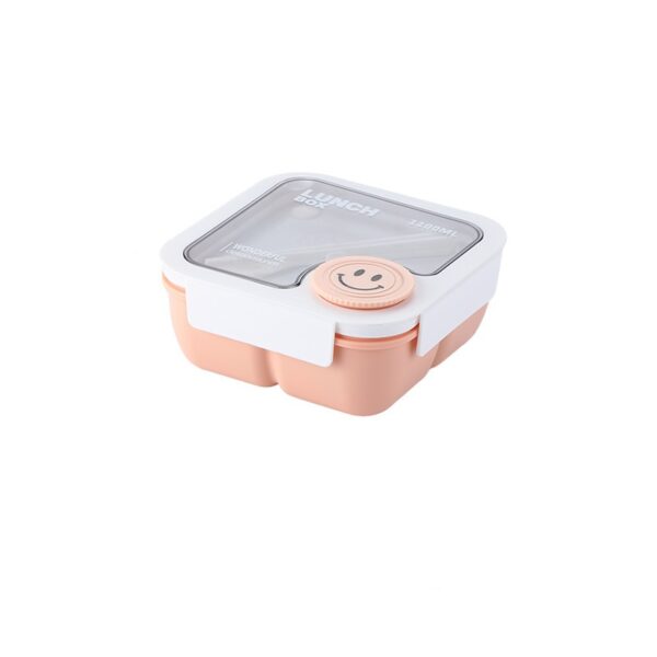 Square Smiling Pattern Compartment Lunch Box