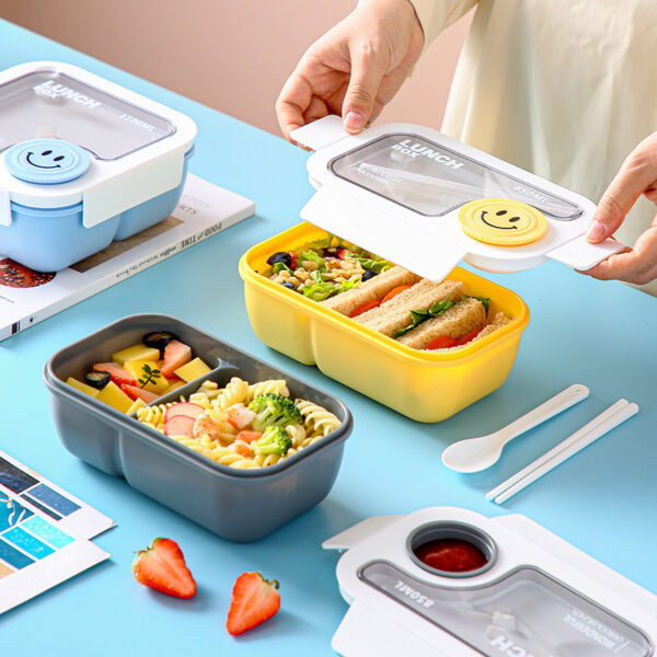 Simple Smiling Pattern Micorwaveable Lunch Box