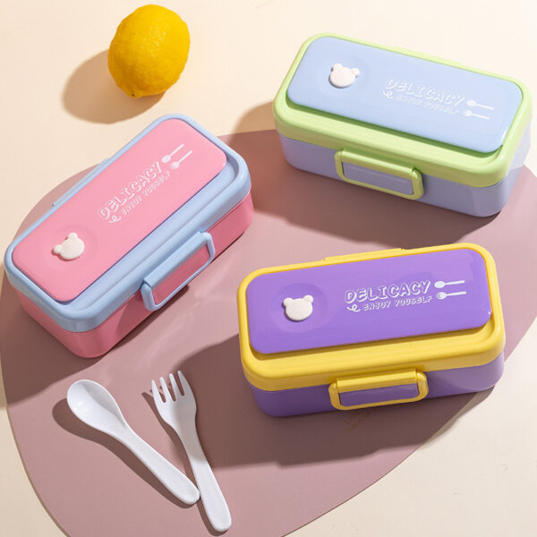 Customized Double Layer Micorwaveable Lunch Box with LOGO