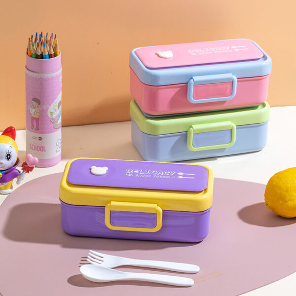 Customized Double Layer Micorwaveable Lunch Box with LOGO