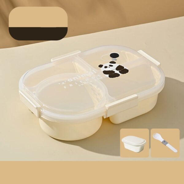 Plastic Cartoon Four Compartments Lunch Box