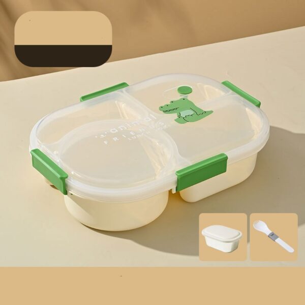 Plastic Cartoon Four Compartments Lunch Box